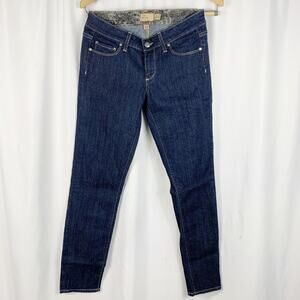 PAIGE Skyline Jeans Womens 25 Blue Straight Leg Skinng Dark Wash Ankle Peg